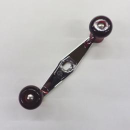 カハラ　アンバサダー用パワーハンドル クリアレッドノブタイプ ミラーハンドル 90mm
