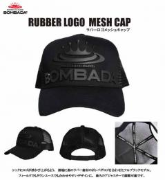 ボンバダアグア ラバーロゴメッシュキャップ ブラックXブラック